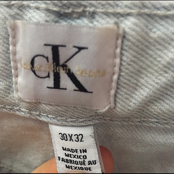 Calvin Klein Anti Fit Denim Jeans Ice Blue Model Grunge 30x32 Limited Edition - Picture 9 of 10